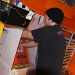 Victor cleaning more screens