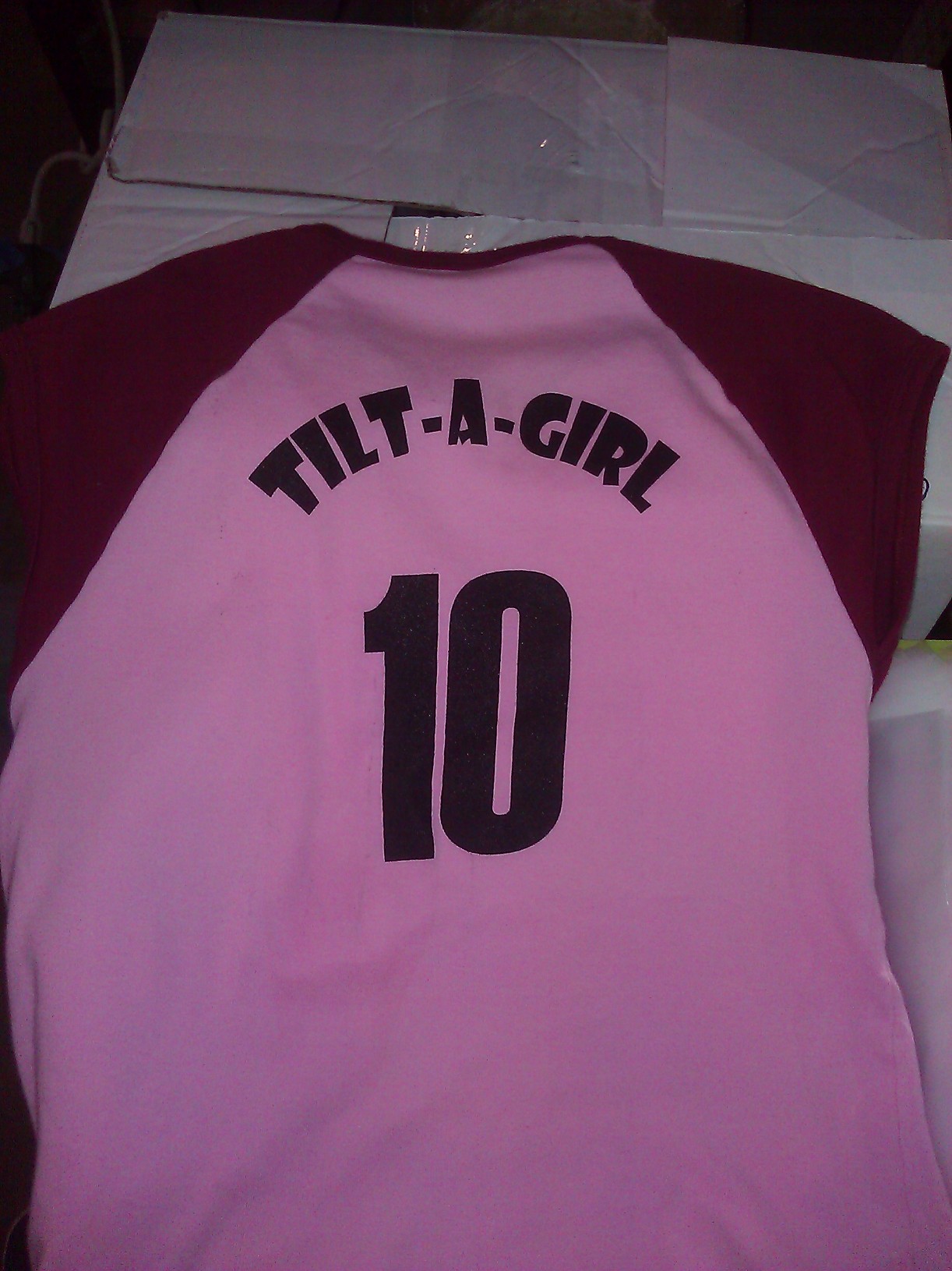 Tilt-A-Girl tshirt of Seattle Derby Brats