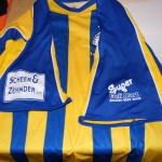 Two sponsor logos on each sleeve