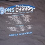 Back of swim team shirt