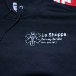 Front of Dispensary sweatshirts