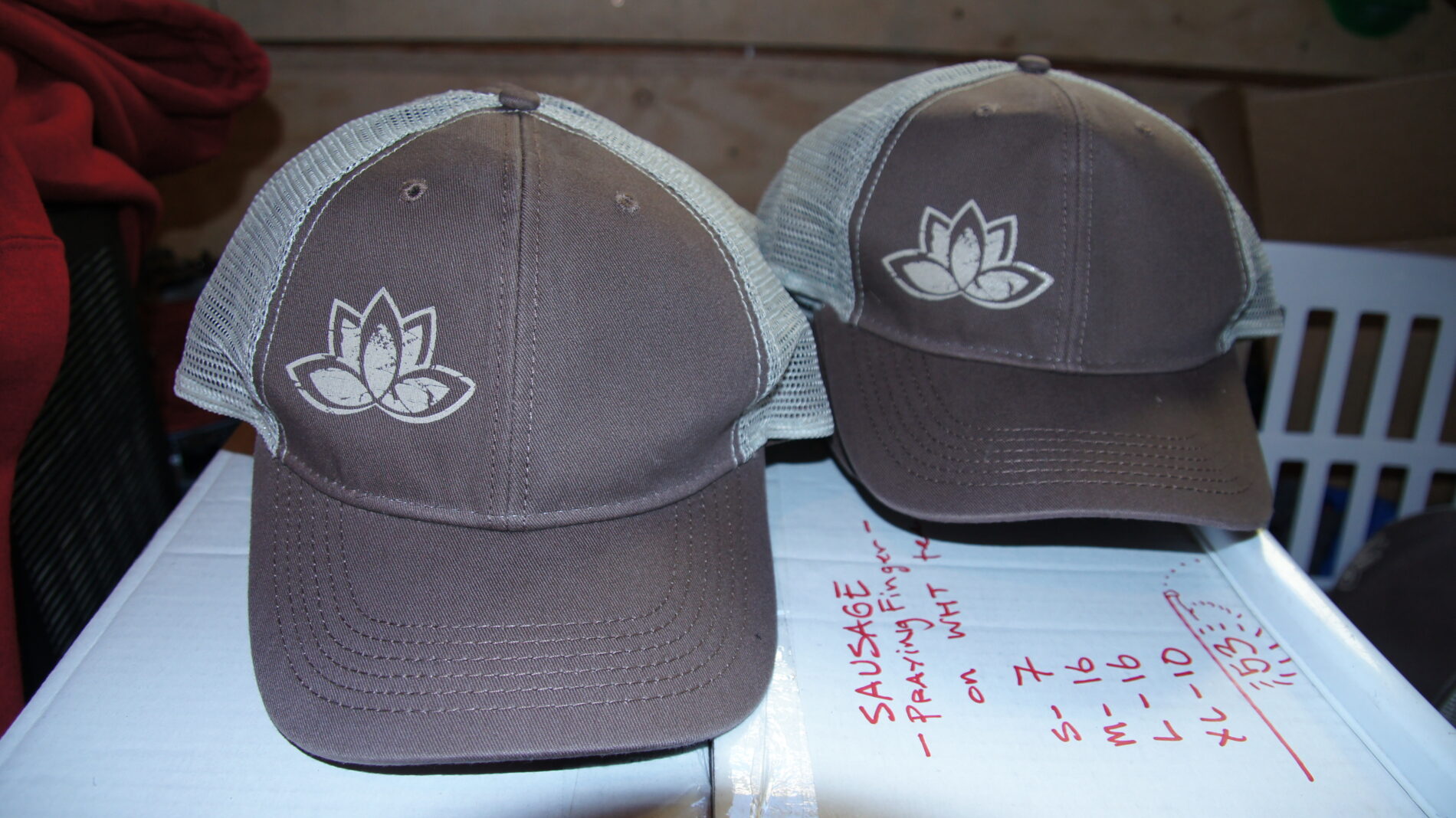 Screen printed caps