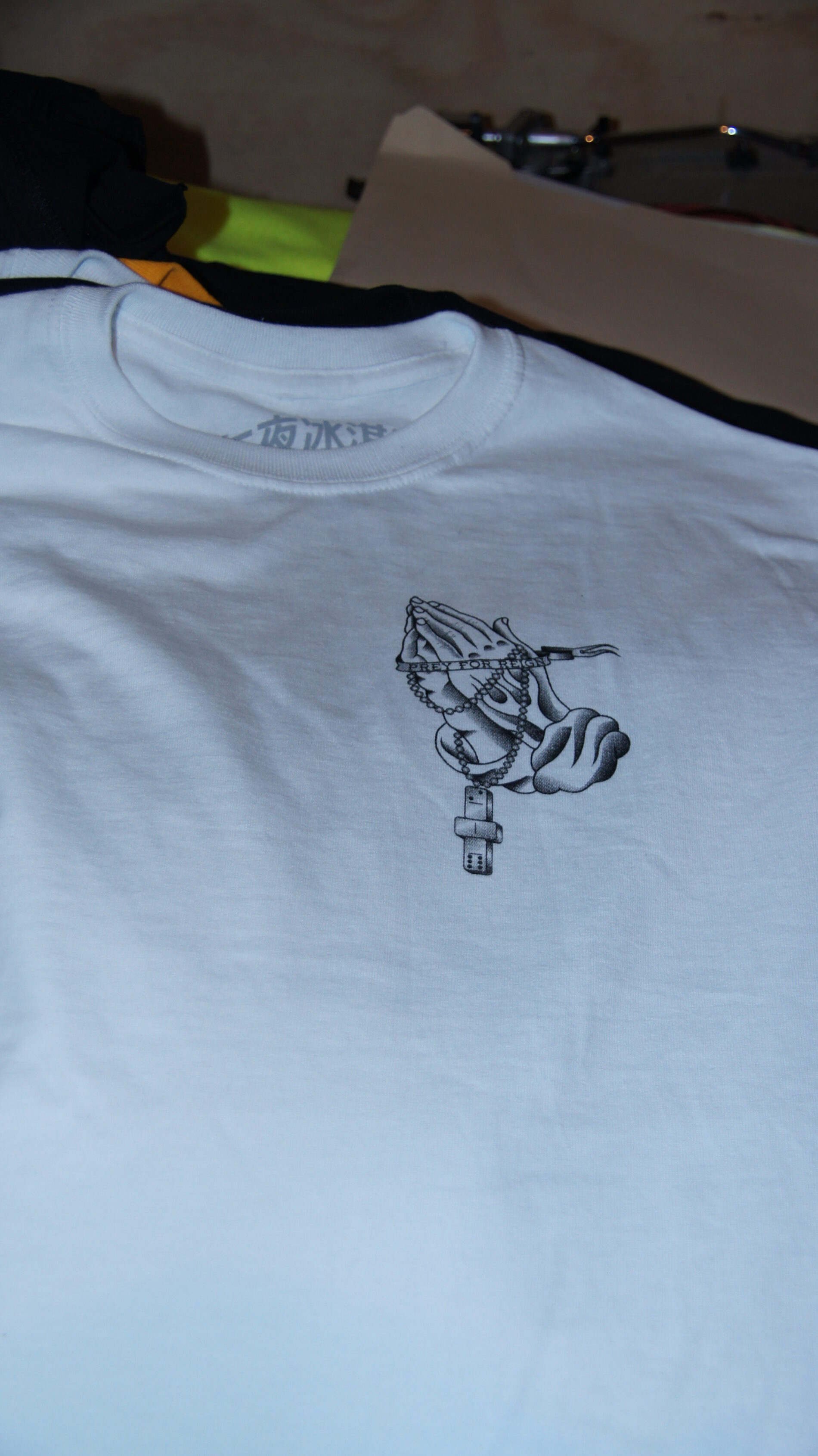 MIC prayer hands tshirt