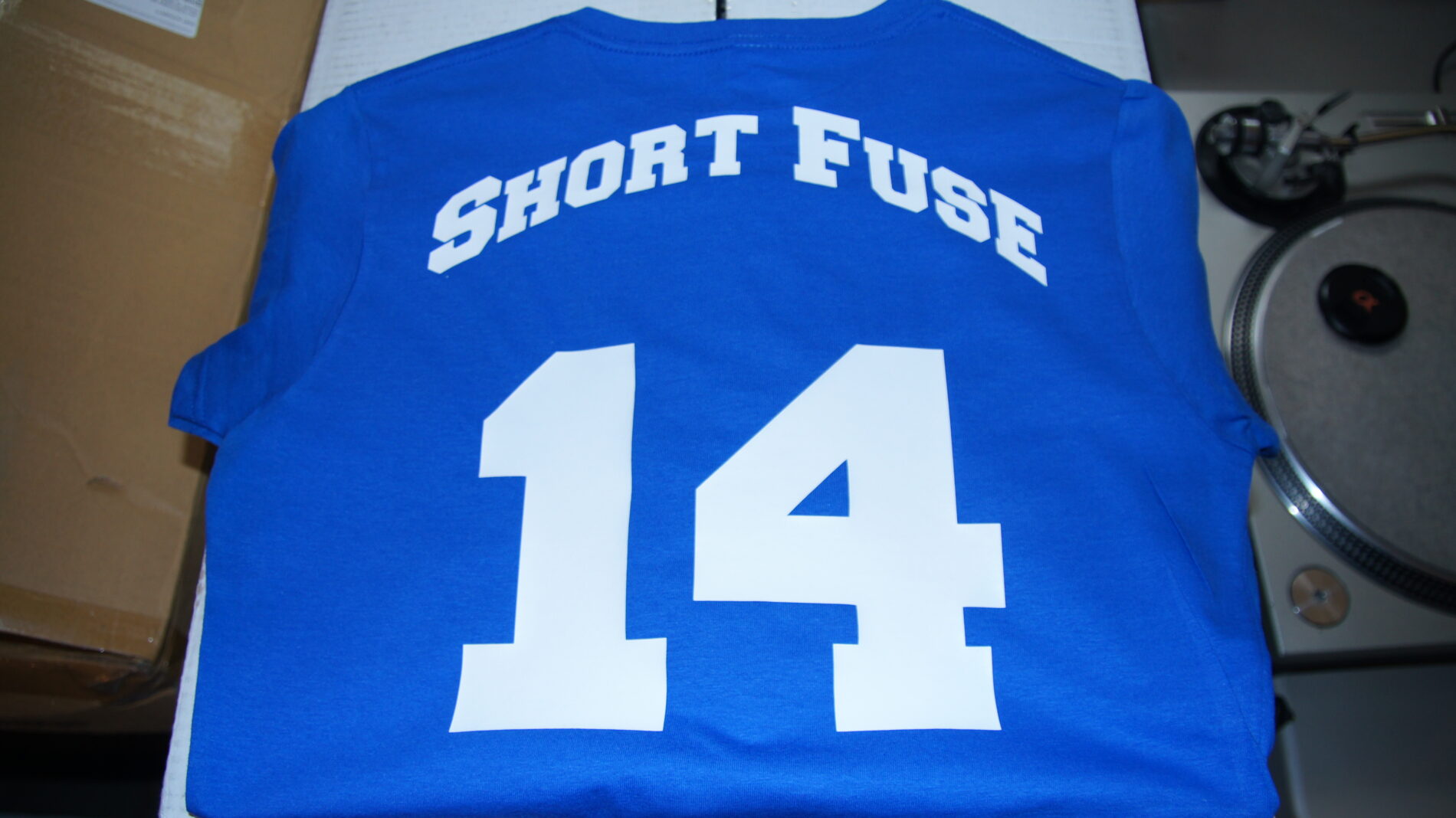 Back of custom derby shirt