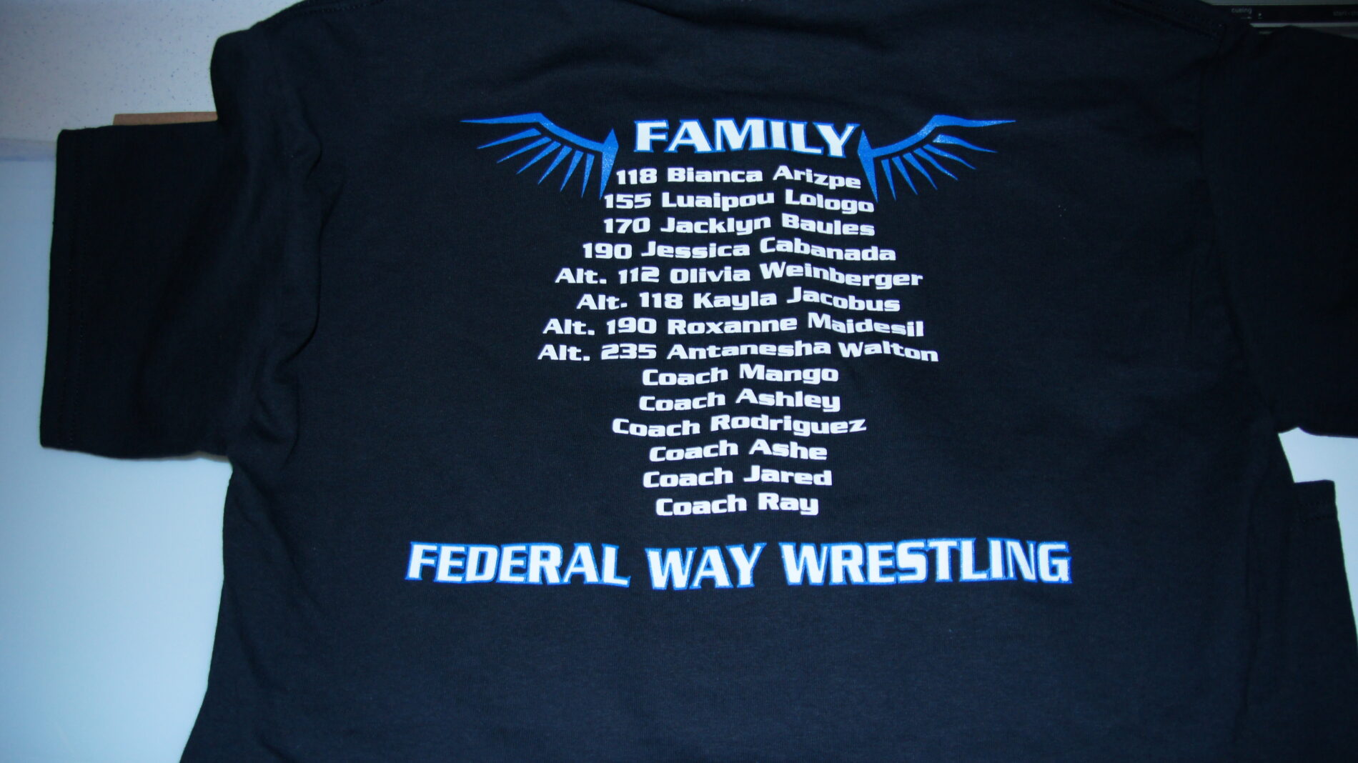 Federal Way back of t-shirt