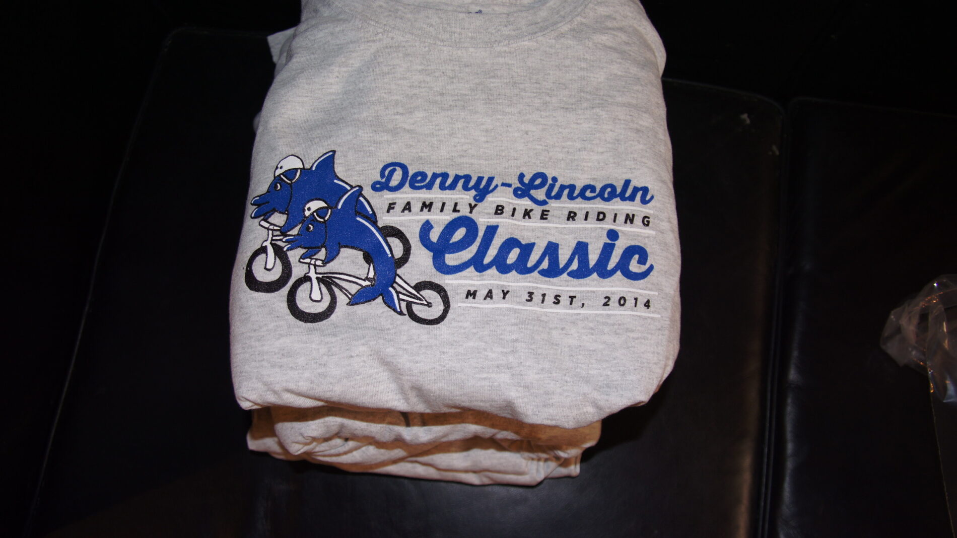 T-shirts showing the Denny Middle School Bike Ride.