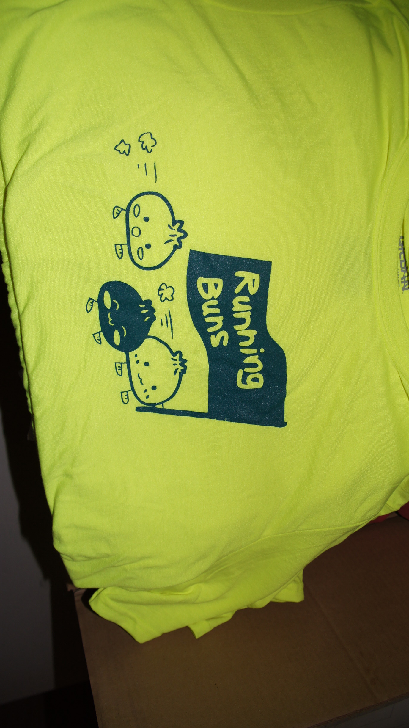 Running team shirts.
