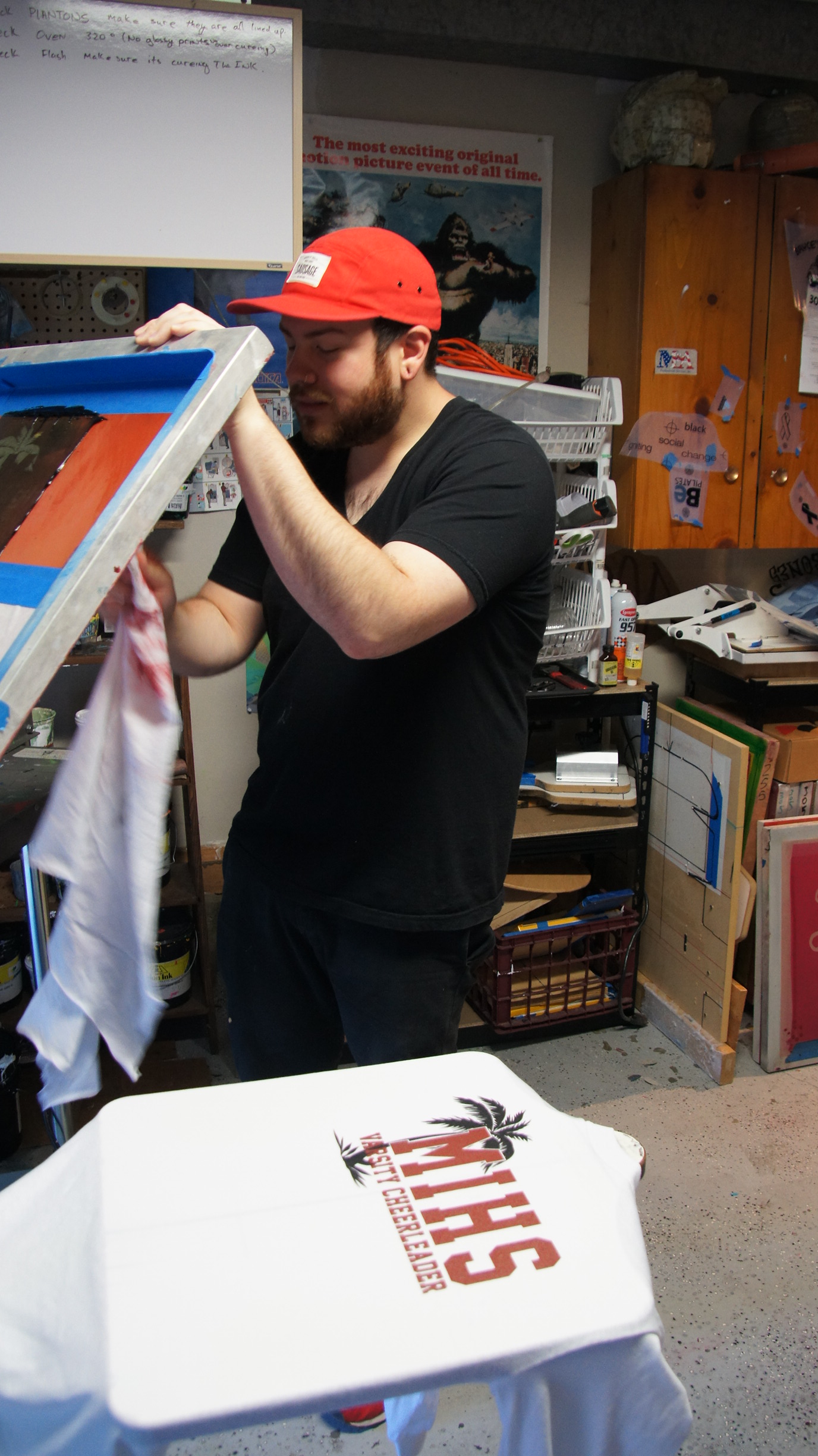 Another snap of Victor on the press.