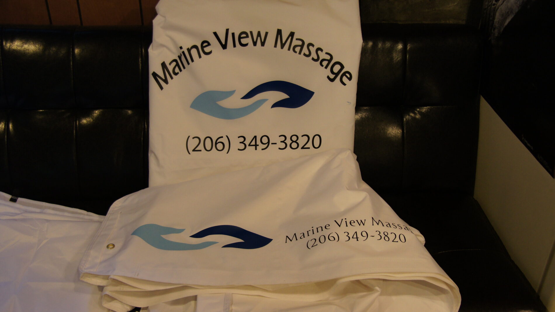 Marine View Massage event tent