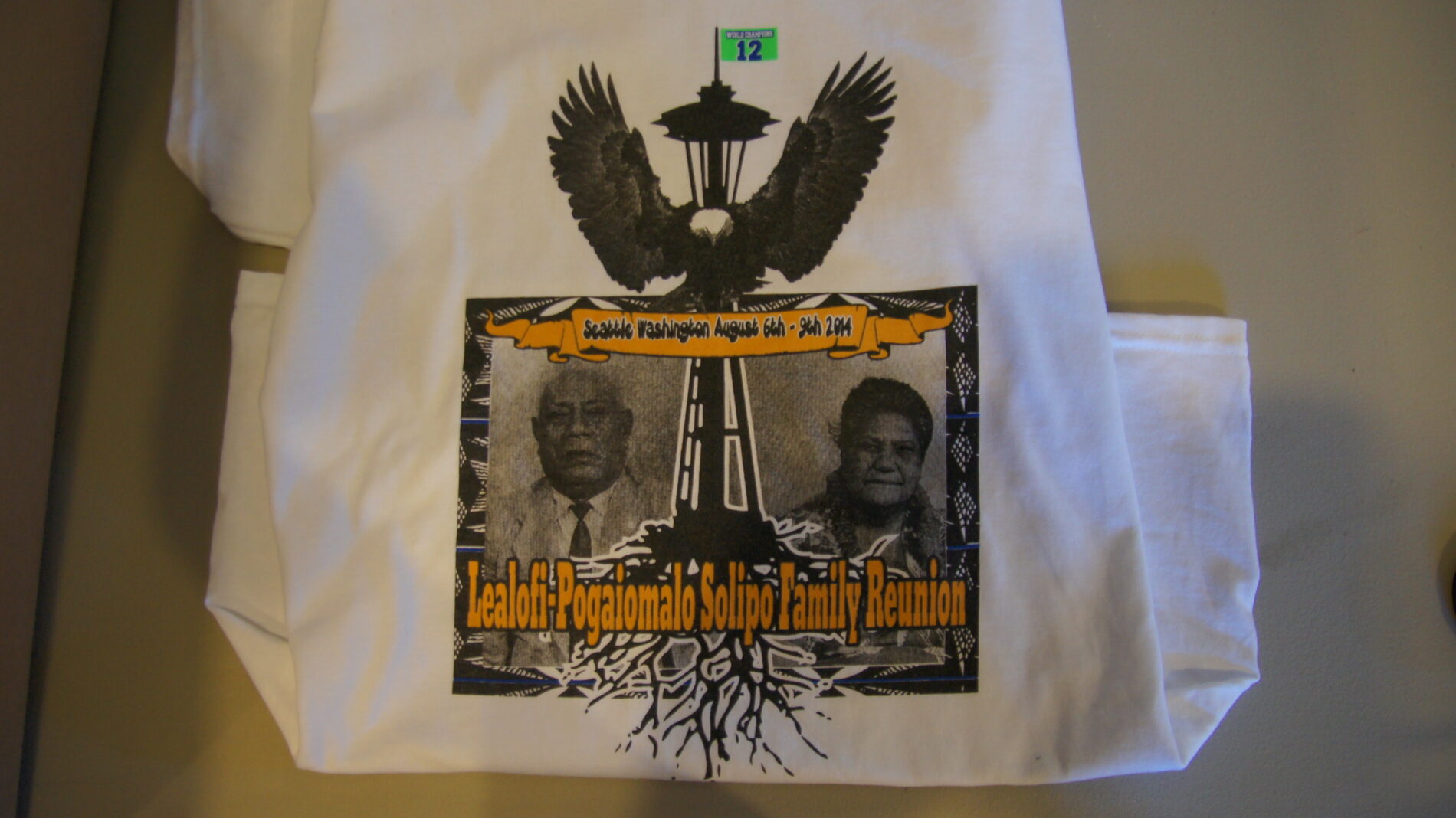 Screen printed t-shirts for a family reunion