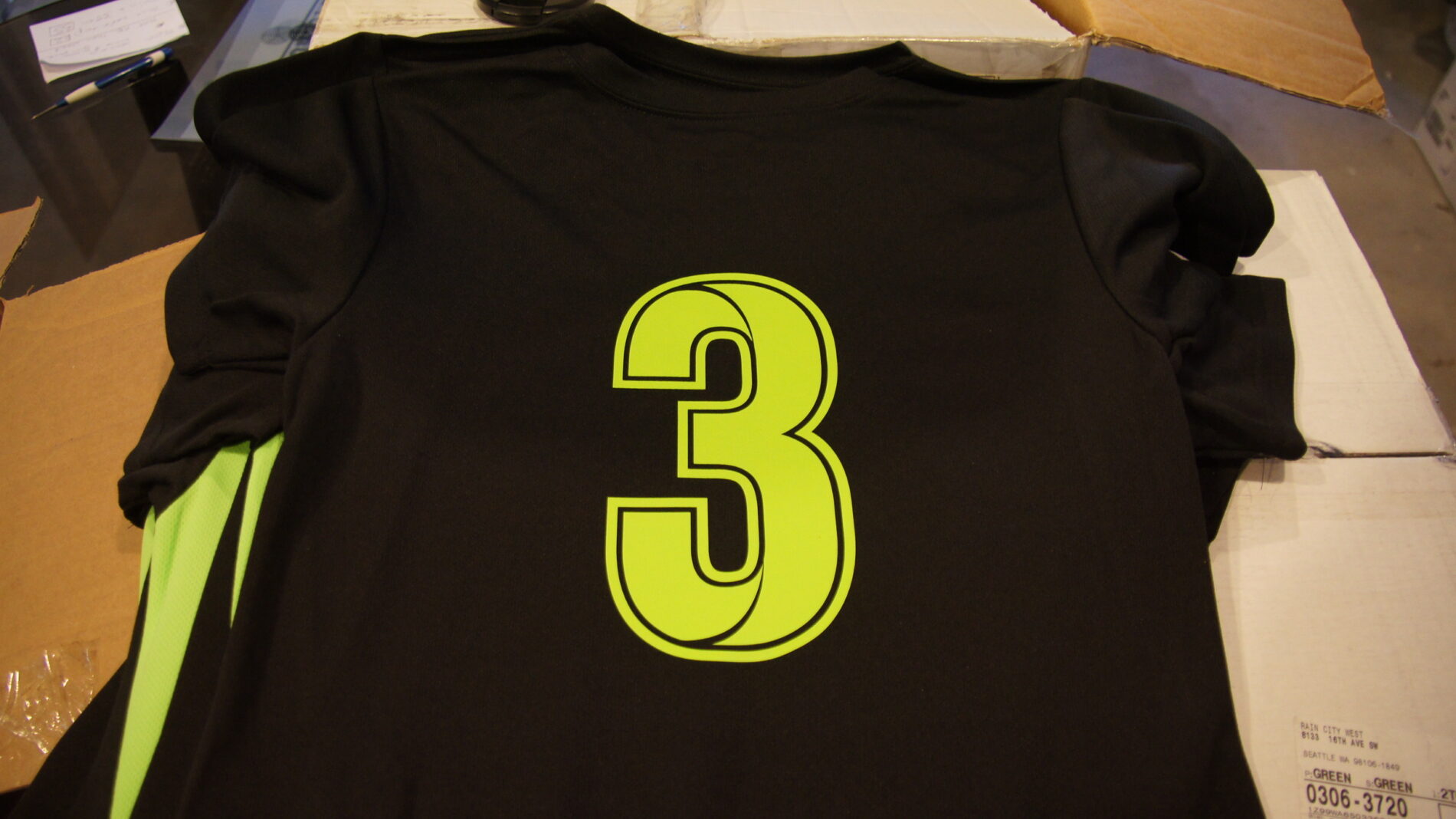 Back of Hummingbirds Team Jerseys