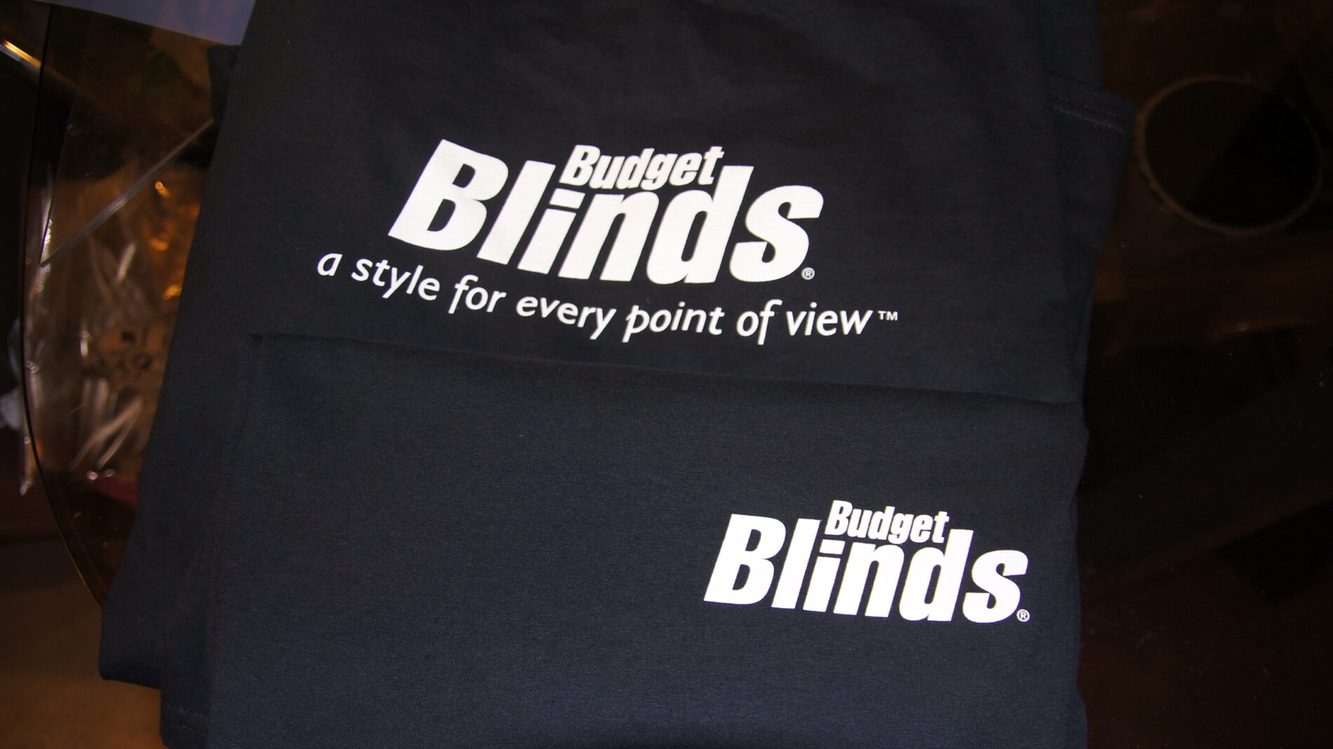 Screen printed t-shirts for Budget Blinds in West Seattle!