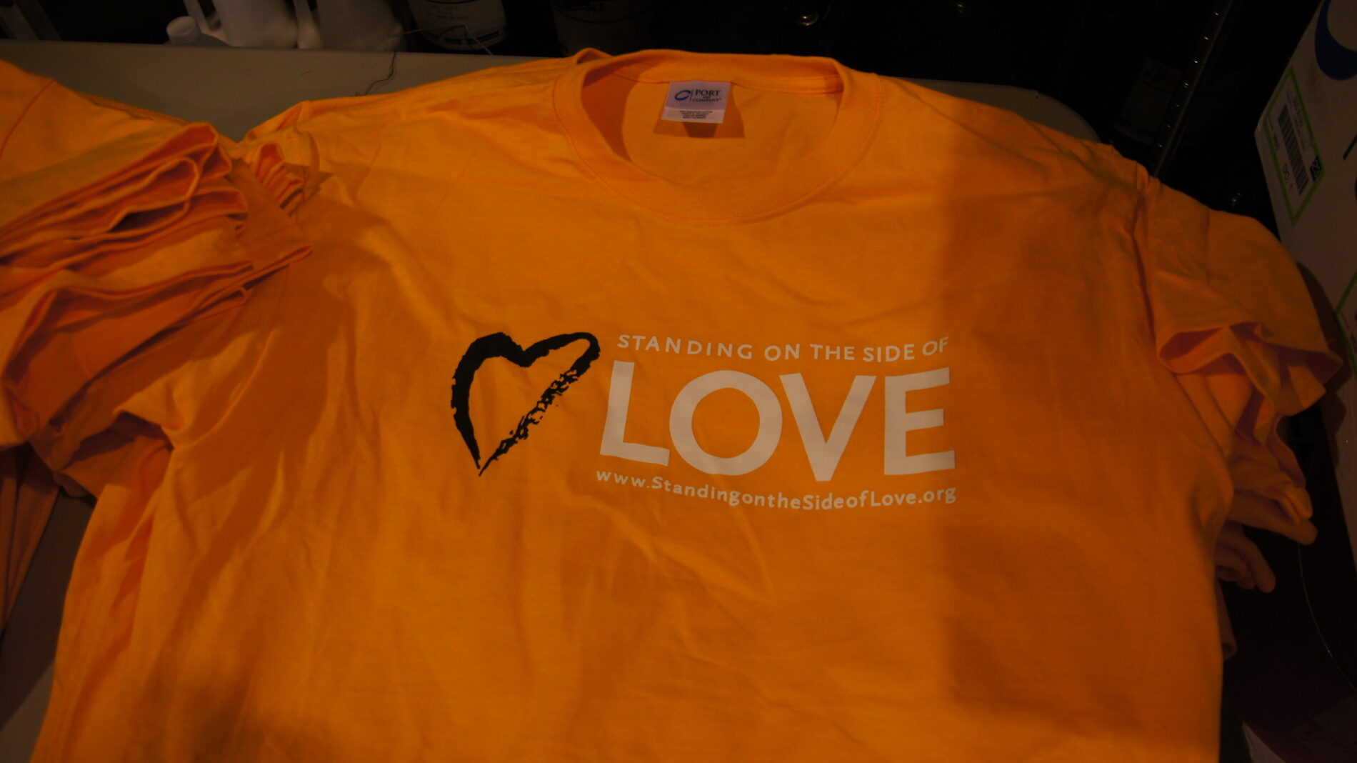 T-shirts for Standing on the Side of Love.