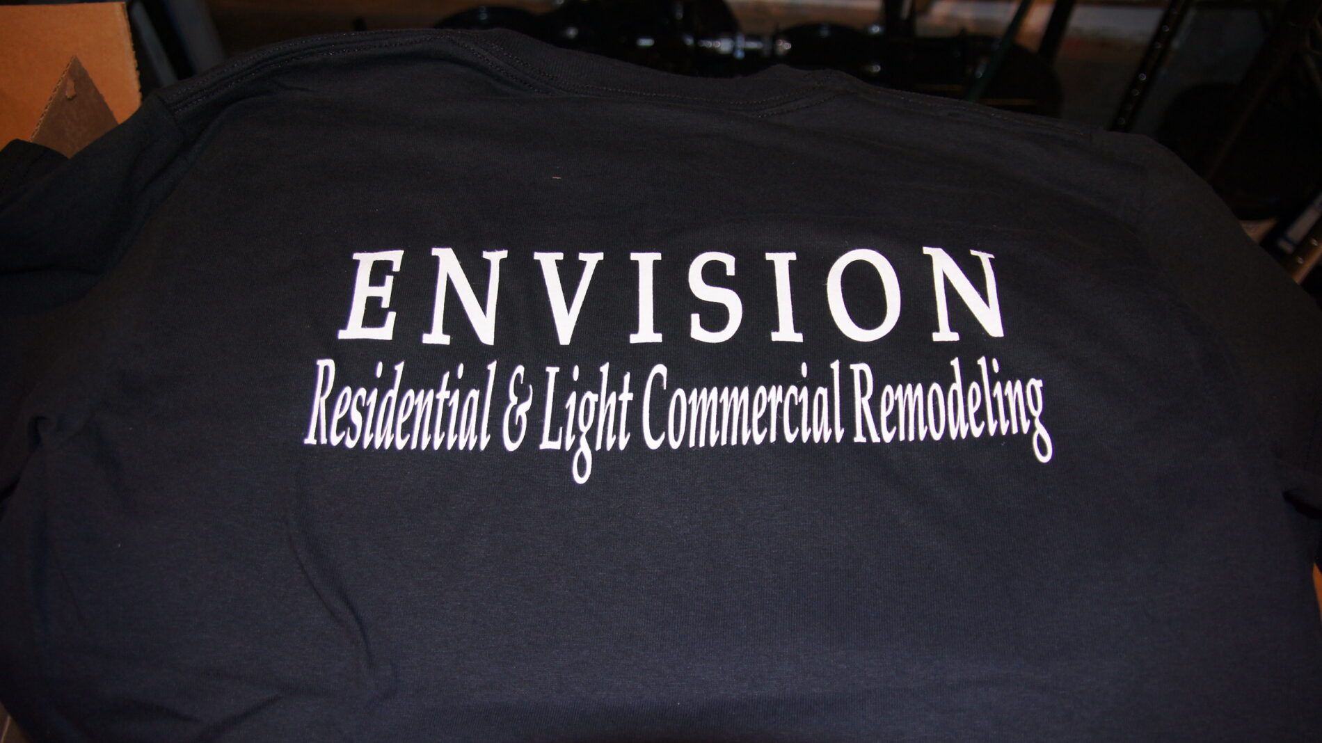 Screen printed t-shirts for Envision.