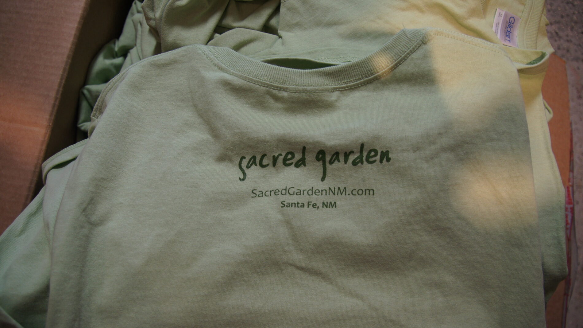 Back of Sacred Garden T-shirt