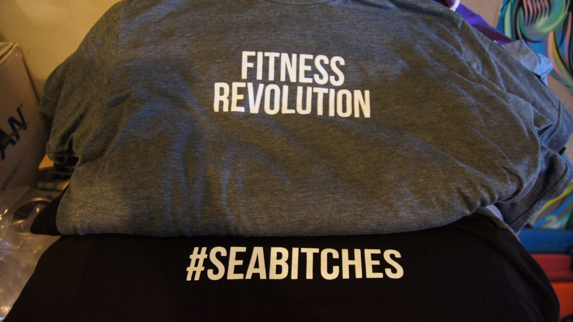 New screen printed gear for Fitness Revolution.