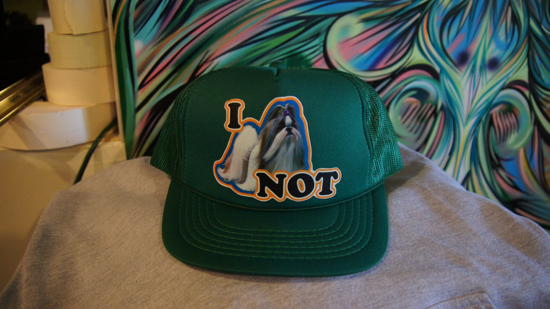 Decorated trucker hat