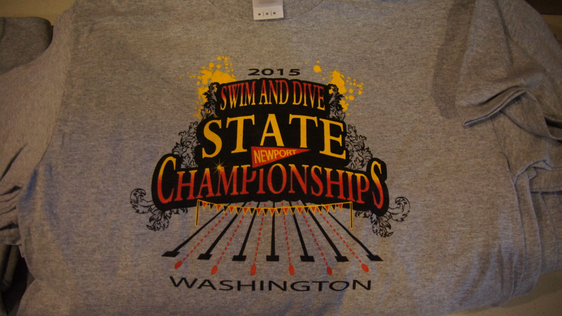 Way to go Newport! Custom swim and dive state championship t-shirts