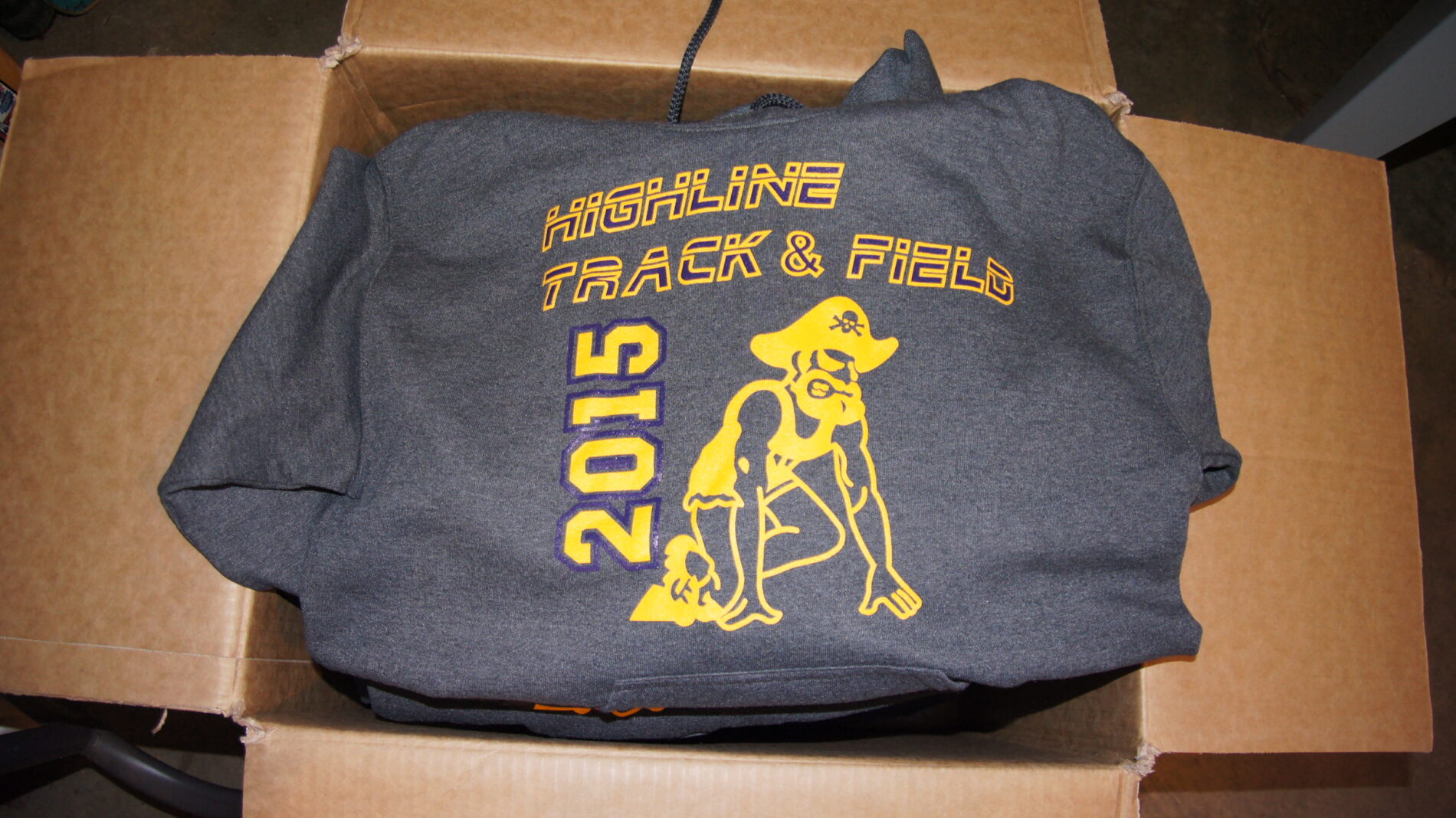 2-color screen print for Highline Track & Field.