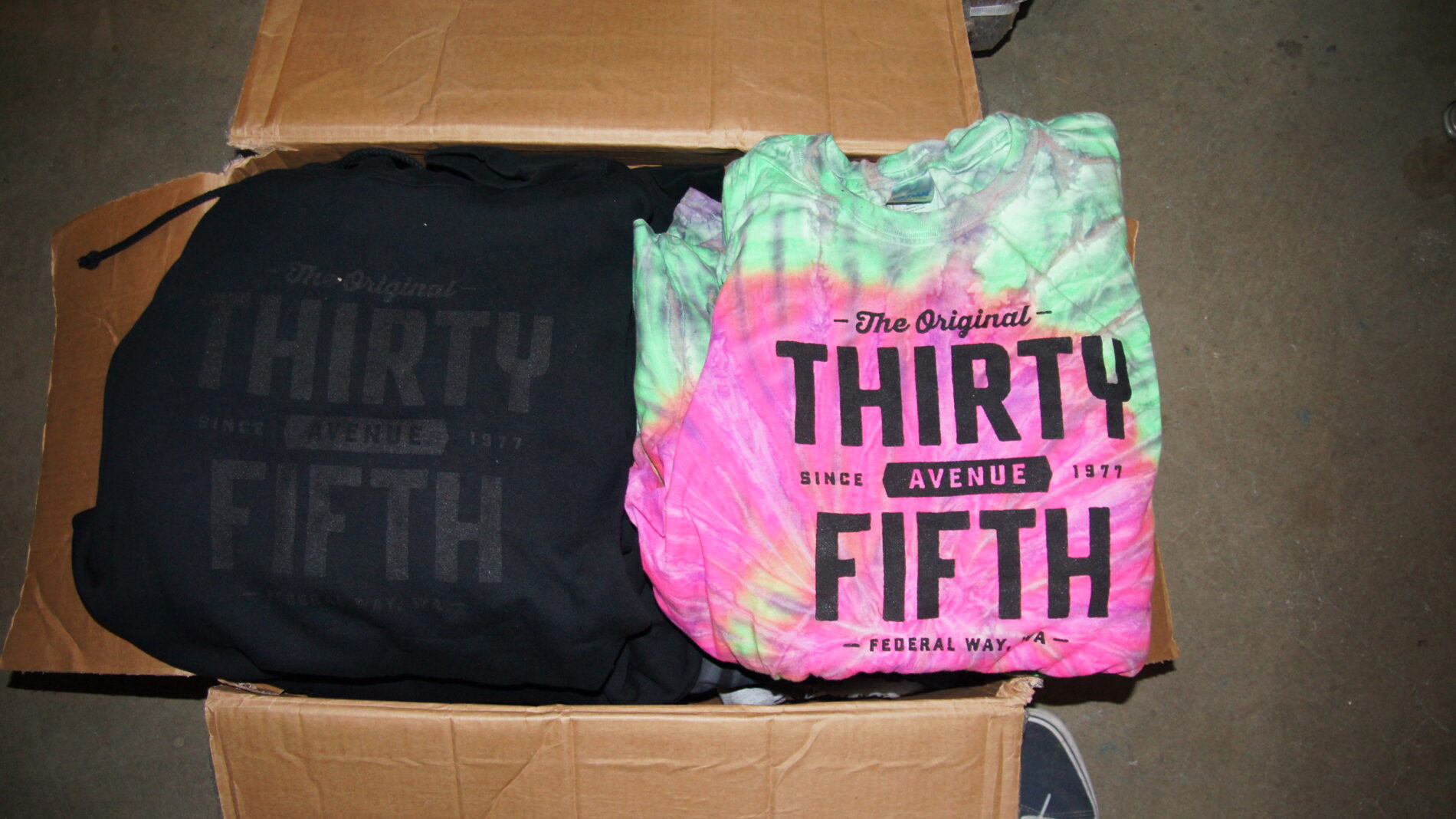 More screen printed gear for 35th skate shop.