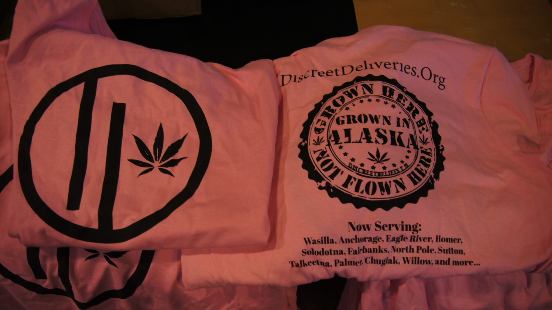 Grown in Alaska screen printed t-shirts.