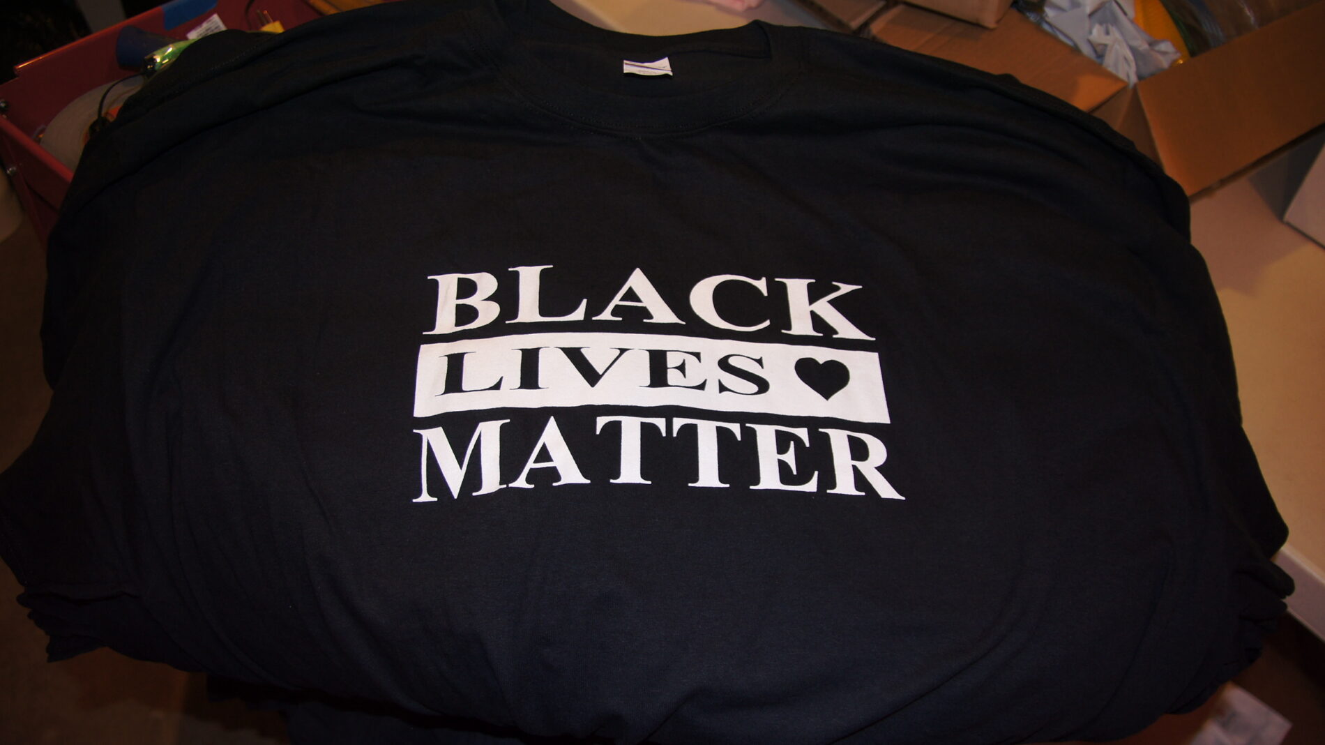 Screen printed rally t-shirts for Black Lives Matter. Great cause!