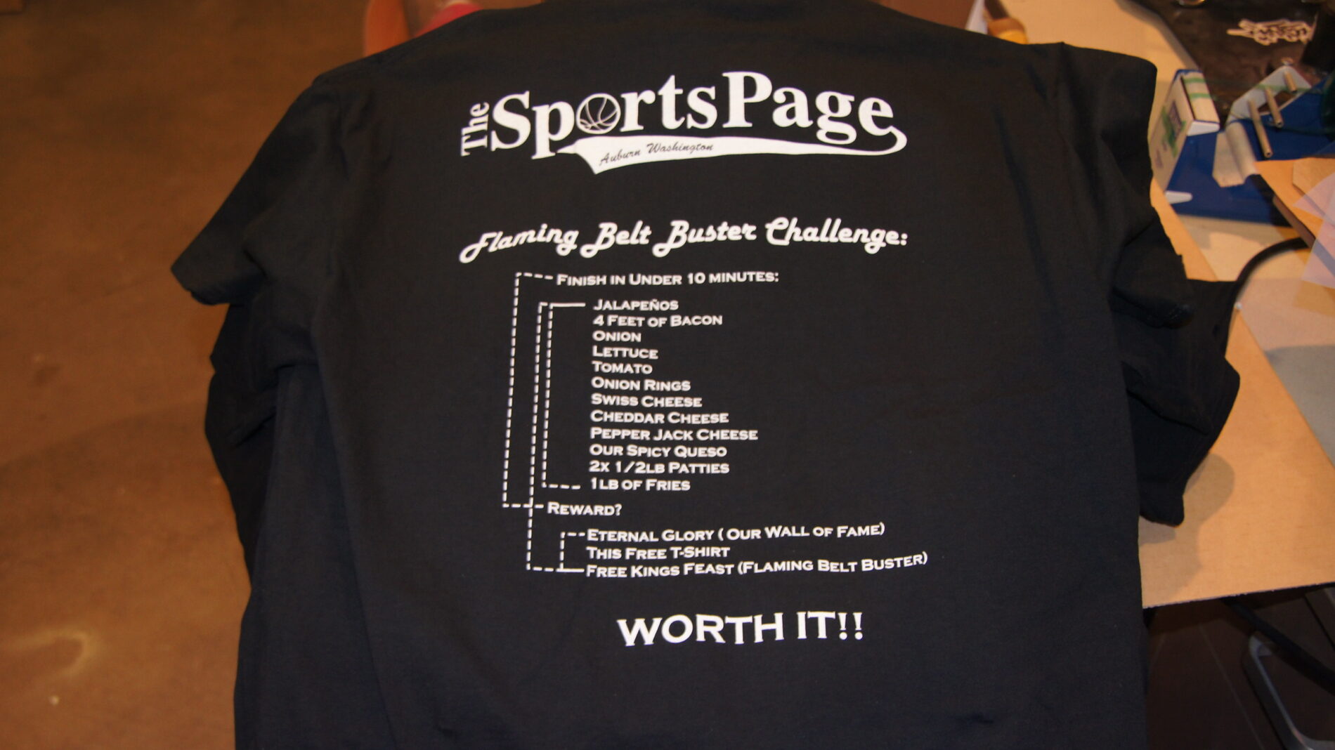 Back of the Sports Page t-shirt