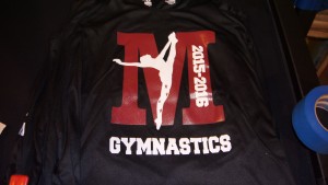 Screen printed Badger tanks for Mercer Island Gymnastics.