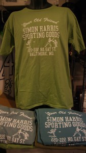 Reprints of Simon Haris Sporting Goods t-shirts
