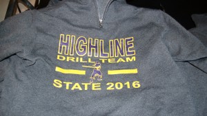 Custom sweatshirt for Highline Drill Team