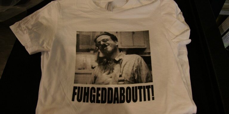 Screen printng half tones to put a photo image on a t-shirt.