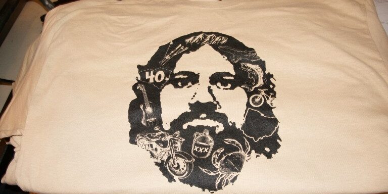 Screen printed t-shirt for 40 year old birthday