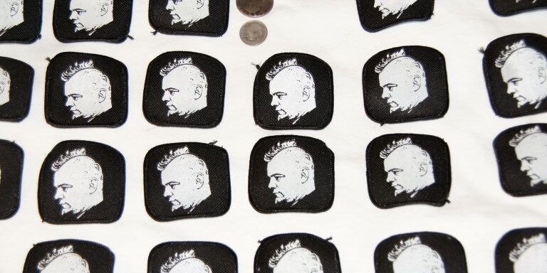 Screen printed patches.
