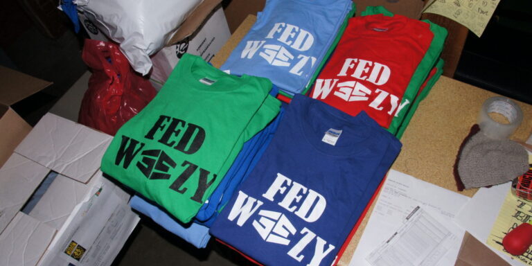 Fed Weezy screen printed by Rain City West