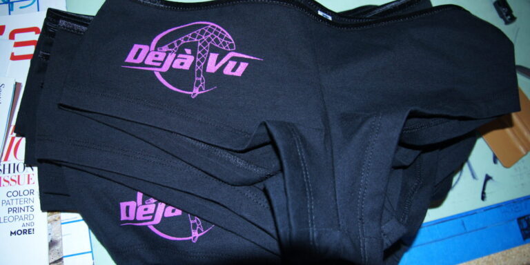 Screen printed booty shorts.