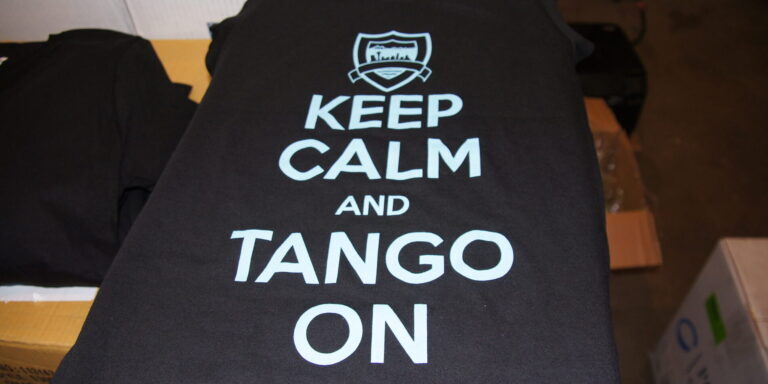 T-shirts screen printed for select soccer team.