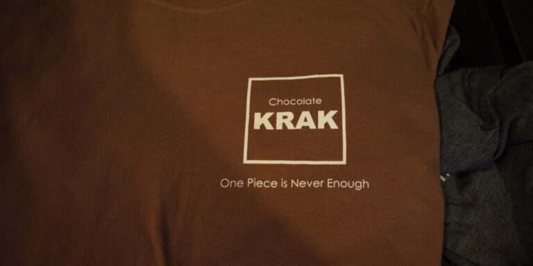 1-color screen printed t-shirt for Chocolate Krak.