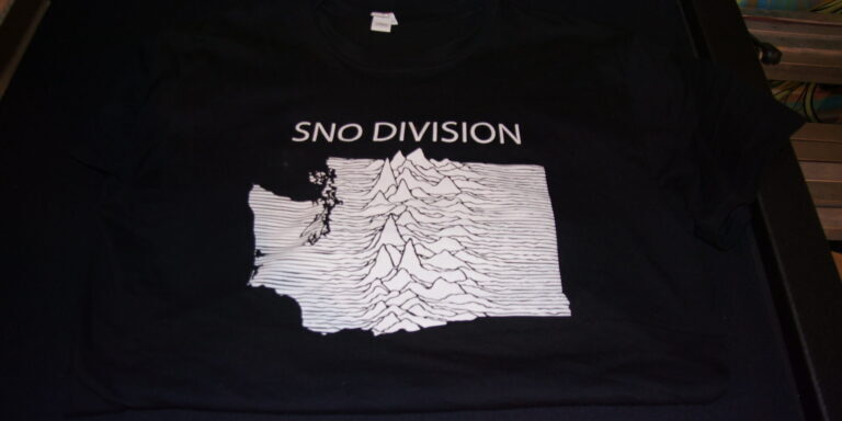 1-color screen printed shop shirt by Big Dave.